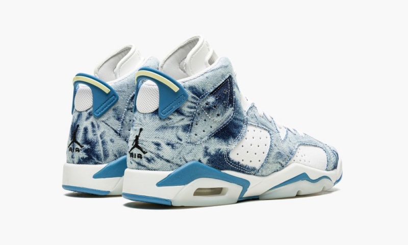 Nike Air Jordan 6 Retro GS 'Washed Denim' Lasten Kengät Valkoinen Sininen Mustat | 946OPAJBM