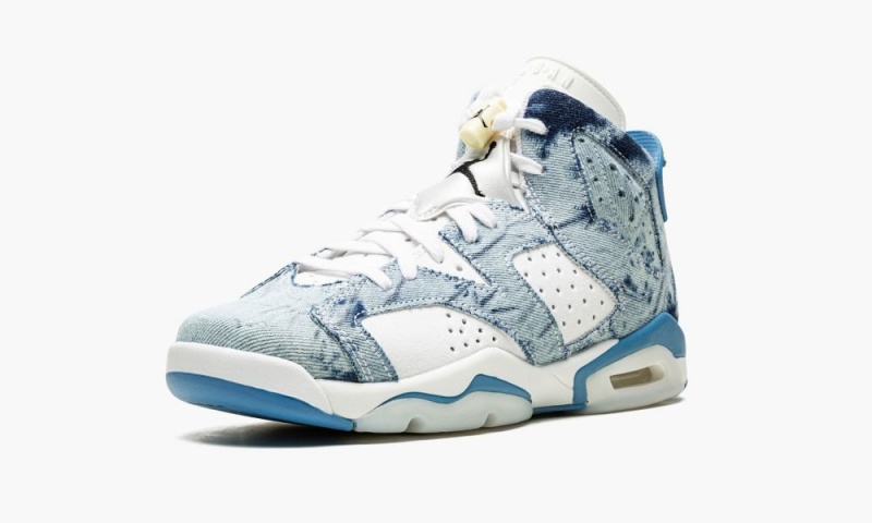 Nike Air Jordan 6 Retro GS 'Washed Denim' Lasten Kengät Valkoinen Sininen Mustat | 946OPAJBM