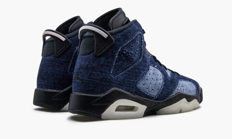 Nike Air Jordan 6 Retro (GS) 'Washed Denim' Lasten Kengät Sininen Mustat Pesu | 716CVEGDU