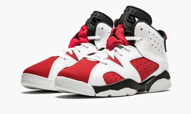Nike Air Jordan 6 Retro PS 'Carmine 2021' Lasten Kengät Valkoinen Mustat Punainen | 291YDRWOG