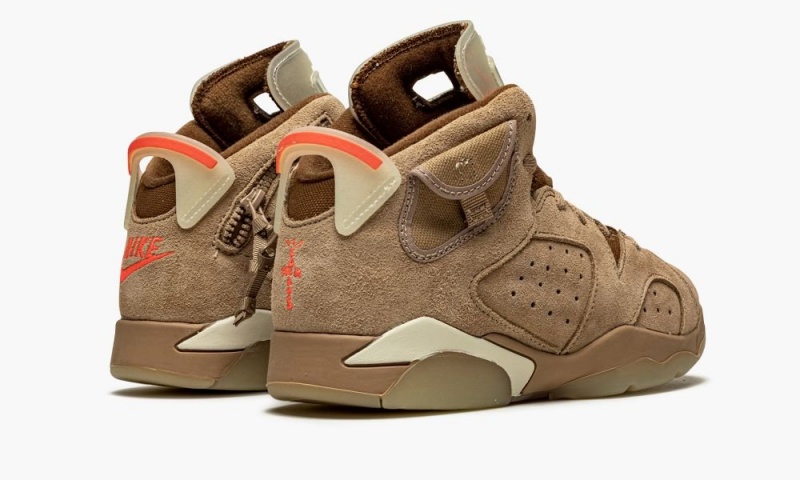 Nike Air Jordan 6 Retro PS 'Travis Scott - British Khaki' Lasten Kengät Khaki Vaalean | 693LSZMWN