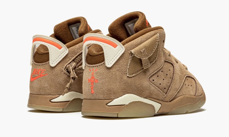 Nike Air Jordan 6 Retro TD 'Travis Scott - British Khaki' Lasten Kengät Khaki Vaalean | 965MWDXZP
