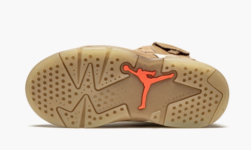 Nike Air Jordan 6 Retro TD 'Travis Scott - British Khaki' Lasten Kengät Khaki Vaalean | 965MWDXZP