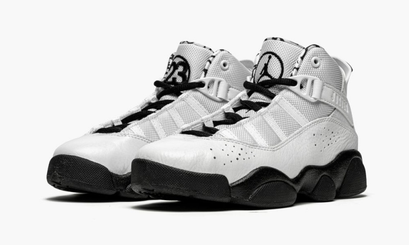 Nike Air Jordan 6 Rings PS 'Black / White' Lasten Kengät Valkoinen Mustat Metal Kultaiset | 126ZMFJIG