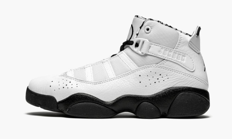 Nike Air Jordan 6 Rings PS \'Black / White\' Lasten Kengät Valkoinen Mustat Metal Kultaiset | 126ZMFJIG