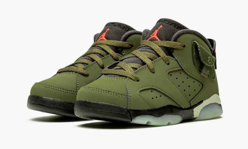 Nike Air Jordan 6 TD 'Cactus Jack - Travis Scott' Lasten Kengät Oliivinvihreä Mustat | 478URGQXP