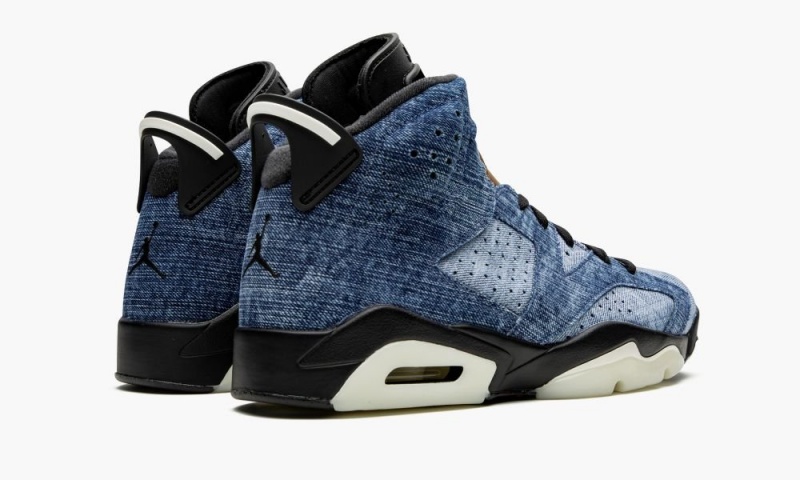 Nike Air Jordan 6 'Washed Denim' Miesten Kengät Mustat Punainen | 853DJVXZT