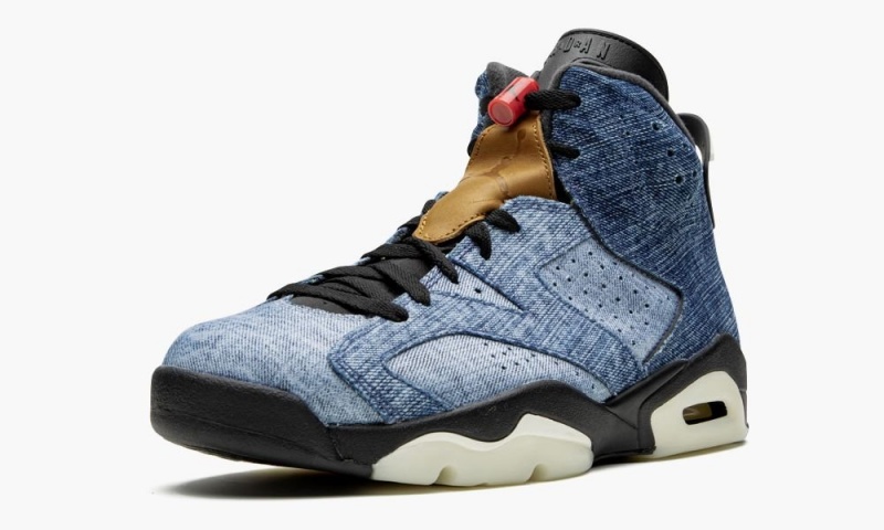 Nike Air Jordan 6 'Washed Denim' Miesten Kengät Mustat Punainen | 853DJVXZT