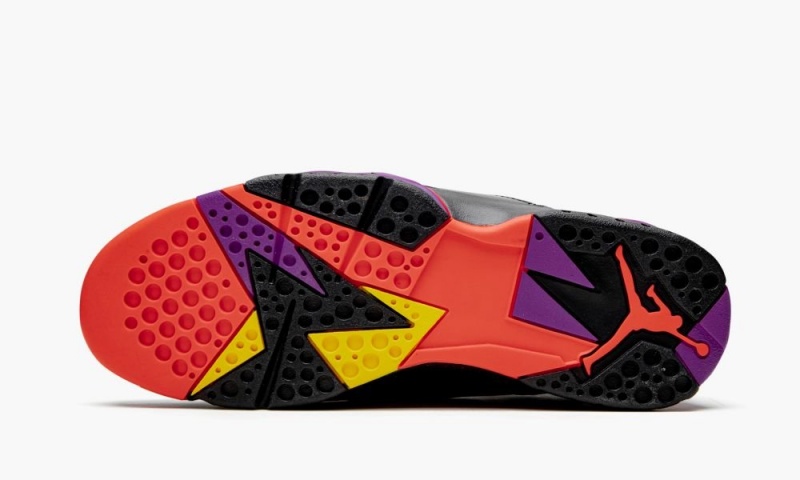 Nike Air Jordan 7 'Black Kiiltonahka Nahkaiset' Naisten Kengät Mustat Vaaleanpunainen Tummanharmaat | 540EJZADB