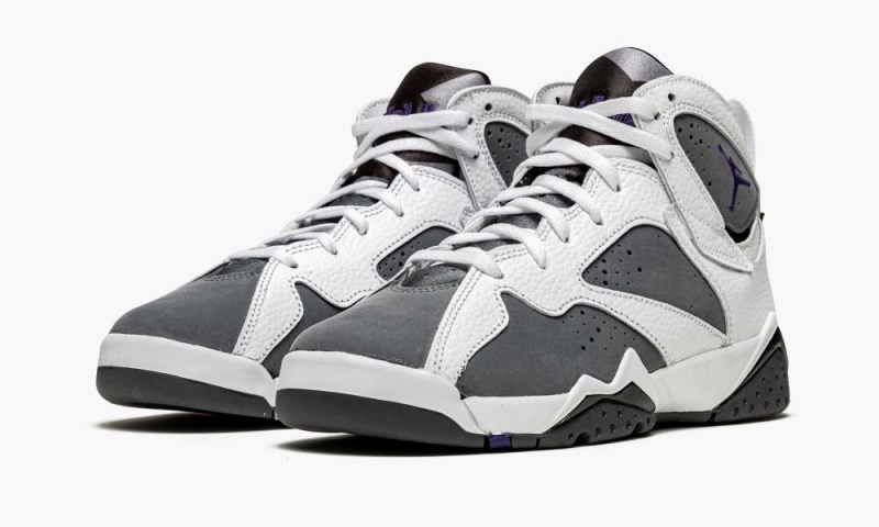 Nike Air Jordan 7 Retro BG 'Flint' Lasten Kengät Valkoinen Violetit Harmaat | 109YTLBNH