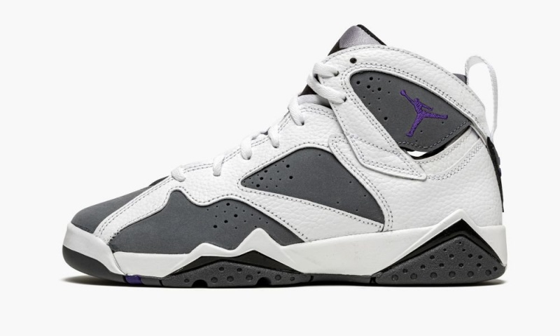 Nike Air Jordan 7 Retro BG \'Flint\' Lasten Kengät Valkoinen Violetit Harmaat | 109YTLBNH