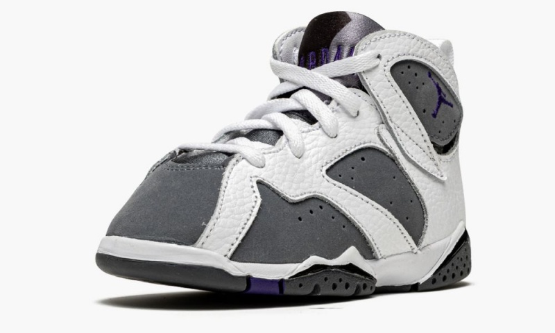 Nike Air Jordan 7 Retro BT 'Flint' Lasten Kengät Valkoinen Violetit Harmaat | 294QTGLCS