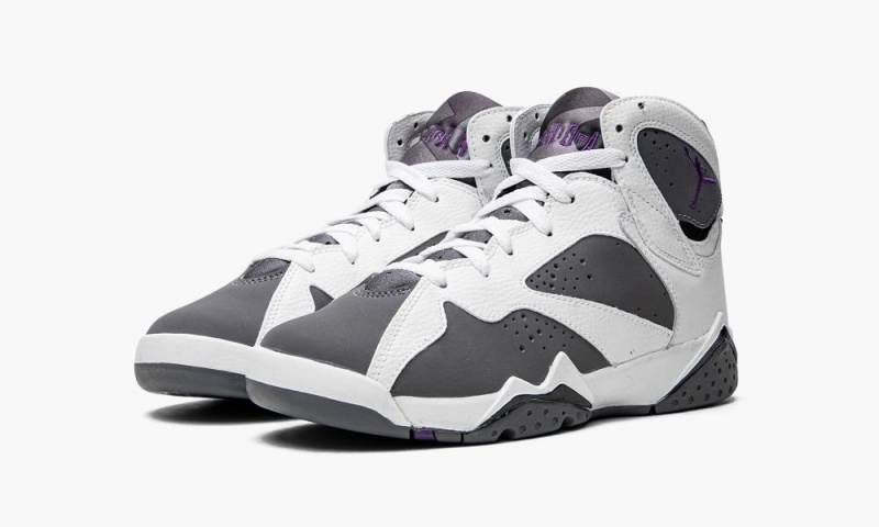 Nike Air Jordan 7 Retro (GS) Lasten Kengät Valkoinen Violetit Harmaat | 345VDEGXY
