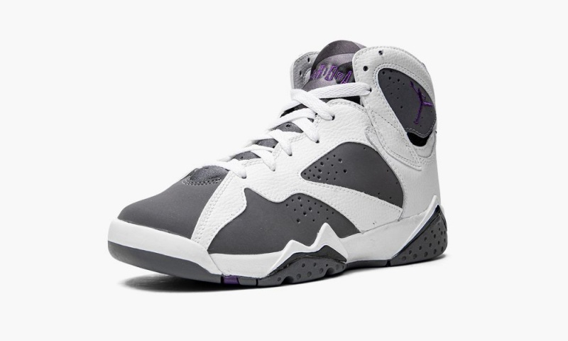 Nike Air Jordan 7 Retro (GS) Lasten Kengät Valkoinen Violetit Harmaat | 345VDEGXY