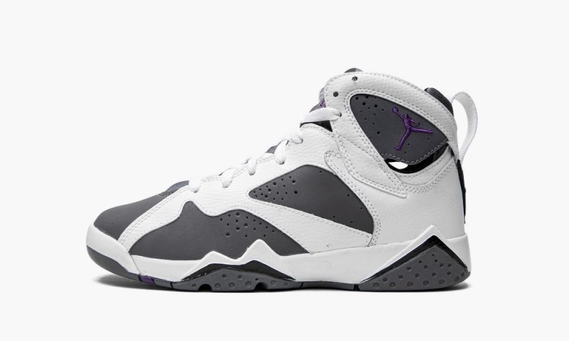 Nike Air Jordan 7 Retro (GS) Lasten Kengät Valkoinen Violetit Harmaat | 345VDEGXY