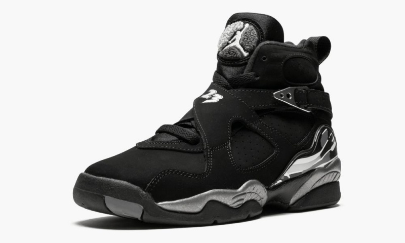 Nike Air Jordan 8 Retro BG 'Chrome' Lasten Kengät Mustat Valkoinen Syvä Harmaat | 673WMLXEU