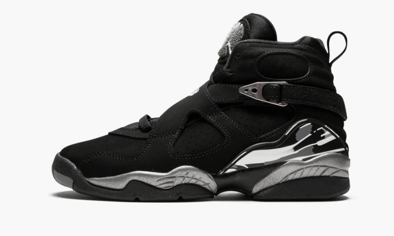 Nike Air Jordan 8 Retro BG \'Chrome\' Lasten Kengät Mustat Valkoinen Syvä Harmaat | 673WMLXEU
