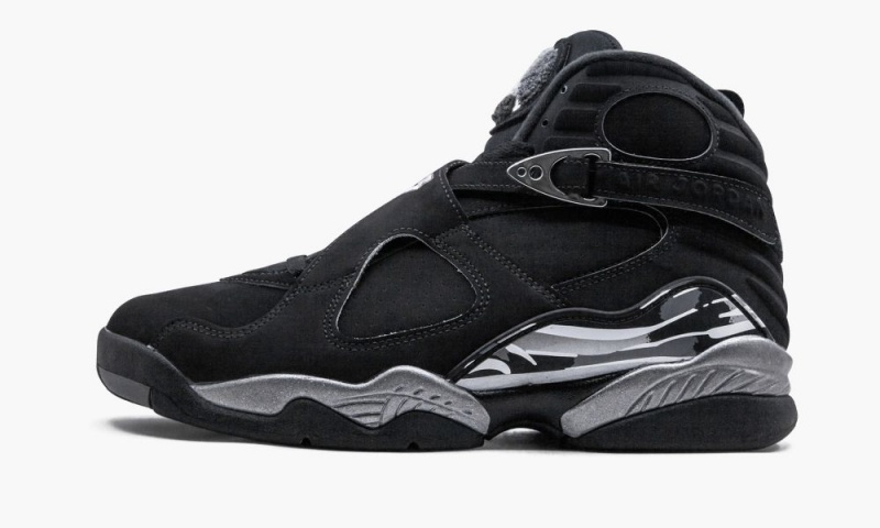 Nike Air Jordan 8 Retro \'Chrome\' Miesten Kengät Mustat Syvä Harmaat | 532XLVIAM