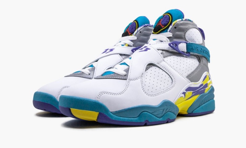 Nike Air Jordan 8 Retro 'White Aqua' Naisten Kengät Valkoinen Punainen Vaalean | 451XRNDSC