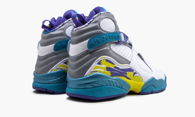 Nike Air Jordan 8 Retro 'White Aqua' Naisten Kengät Valkoinen Punainen Vaalean | 451XRNDSC