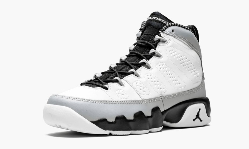 Nike Air Jordan 9 Retro BG 'Barons' Lasten Kengät Valkoinen Mustat Harmaat | 830IFOKYS