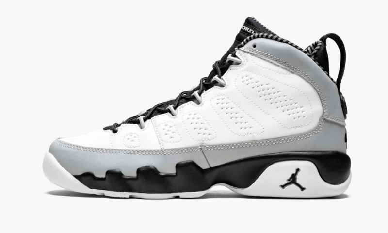 Nike Air Jordan 9 Retro BG \'Barons\' Lasten Kengät Valkoinen Mustat Harmaat | 830IFOKYS