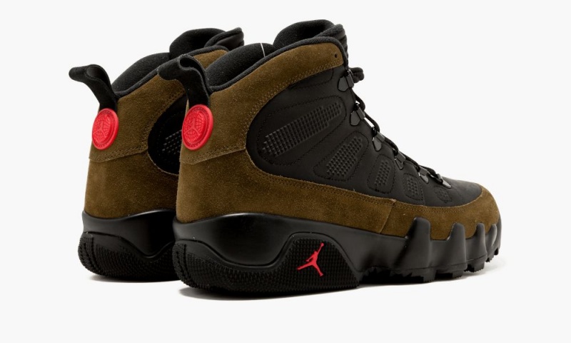 Nike Air Jordan 9 Retro Boot NRG Miesten Kengät Mustat Vaaleanoliivinvihreä Punainen | 013YAVTKD