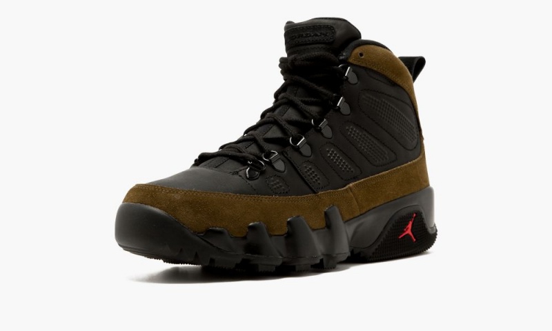 Nike Air Jordan 9 Retro Boot NRG Miesten Kengät Mustat Vaaleanoliivinvihreä Punainen | 013YAVTKD