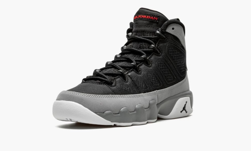 Nike Air Jordan 9 Retro GS 'Particle Grey' Lasten Kengät Mustat Punainen | 580PAEJVW