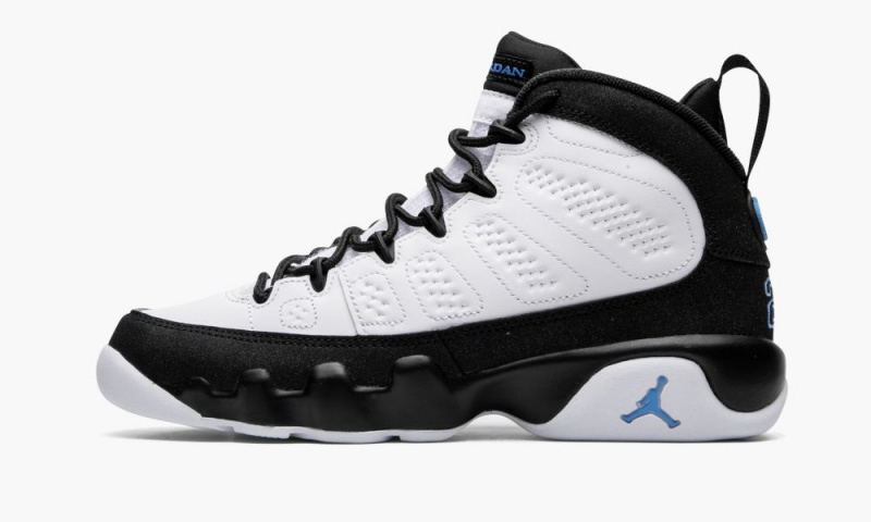 Nike Air Jordan 9 Retro GS \'University Blue\' Lasten Kengät Valkoinen Sininen Mustat | 093OGLZFB