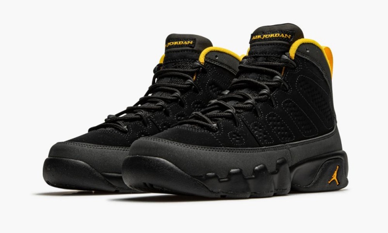 Nike Air Jordan 9 Retro GS 'University Gold' Lasten Kengät Mustat Tummanharmaat | 546HKXOUR