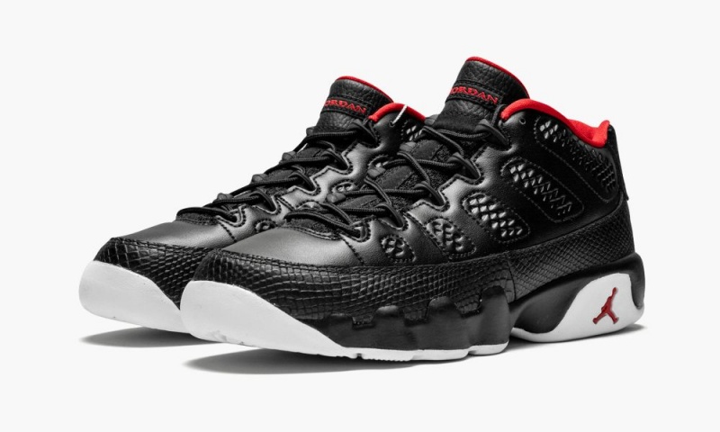 Nike Air Jordan 9 Retro Low BG Lasten Kengät Mustat Punainen Valkoinen | 246OPRVHX