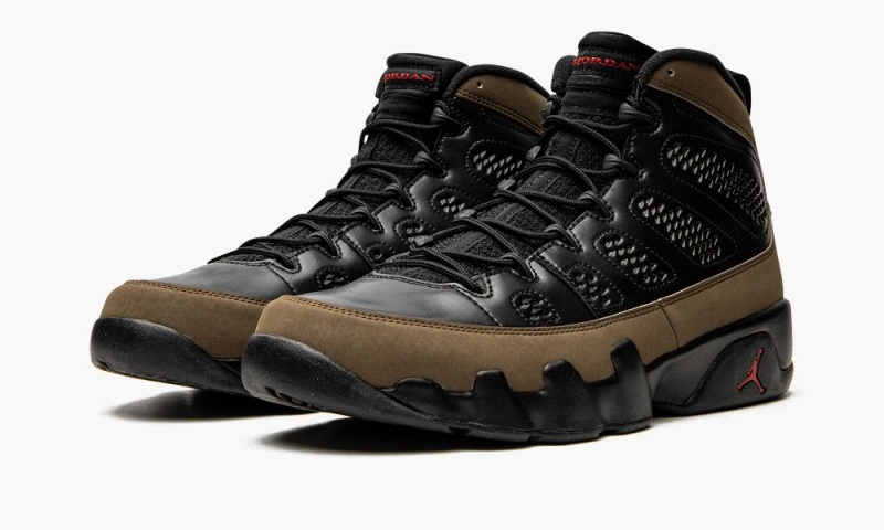 Nike Air Jordan 9 Retro 'Olive' Miesten Kengät Mustat Vaaleanoliivinvihreä Punainen | 025TPKHEU