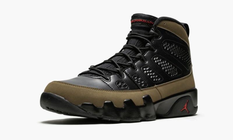 Nike Air Jordan 9 Retro 'Olive' Miesten Kengät Mustat Punainen Vaaleanoliivinvihreä | 923DZJUOH