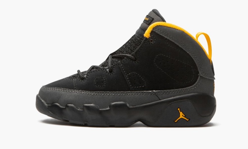 Nike Air Jordan 9 Retro TD \'University Gold\' Lasten Kengät Mustat Tummanharmaat | 130LAHDKU