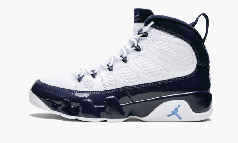 Nike Air Jordan 9 Retro \'UNC\' Miesten Kengät Valkoinen Sininen Laivastonsininen | 723ZIFYWH