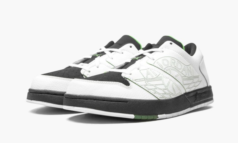 Nike Air Jordan Nu Retro 1 Low (GS) Lasten Kengät Valkoinen Vihreä Mustat | 782VXGOIL