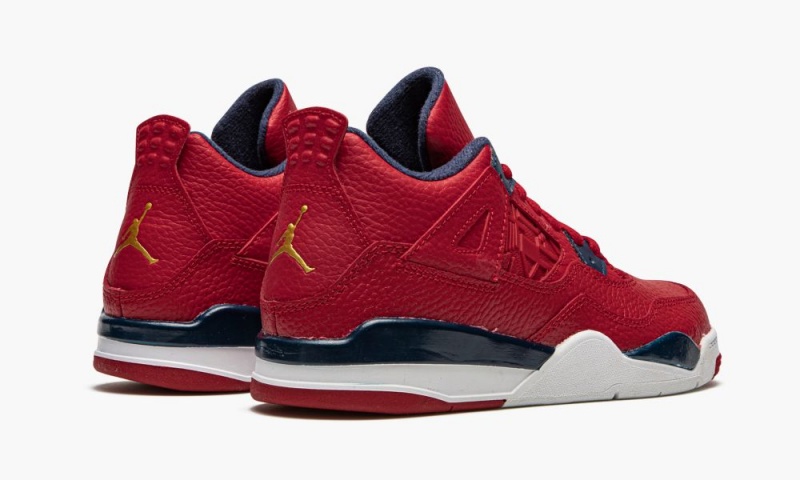 Nike Air Jordan Retro 4 PS 'Fiba 2019' Lasten Kengät Punainen Valkoinen Metal Kultaiset | 942WJVYCQ