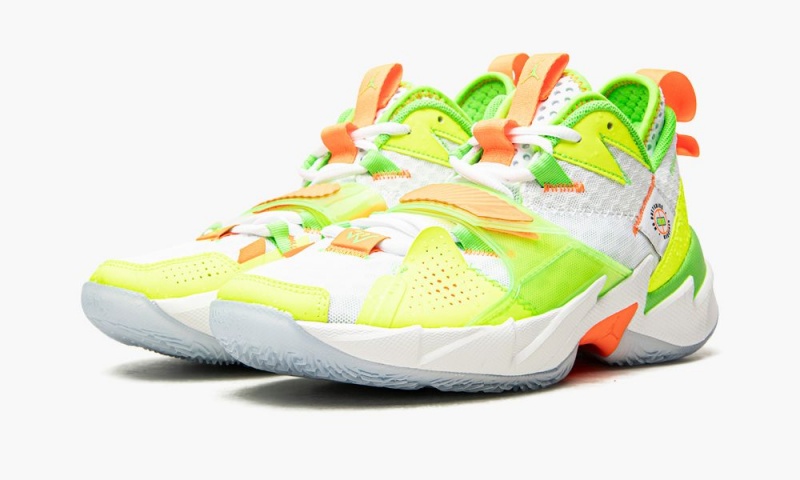 Nike Air Jordan Why Not Zer0. 'Splash Zone' Miesten Kengät Valkoinen Vihreä Oranssi | 471RAKIJP