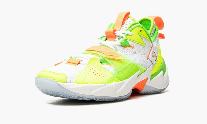 Nike Air Jordan Why Not Zer0. 'Splash Zone' Miesten Kengät Valkoinen Vihreä Oranssi | 471RAKIJP