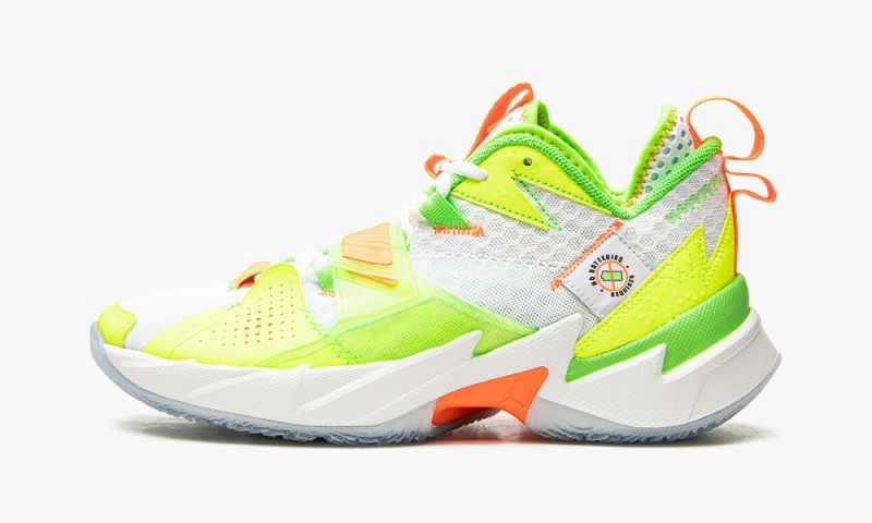 Nike Air Jordan Why Not Zer0. \'Splash Zone\' Miesten Kengät Valkoinen Vihreä Oranssi | 471RAKIJP