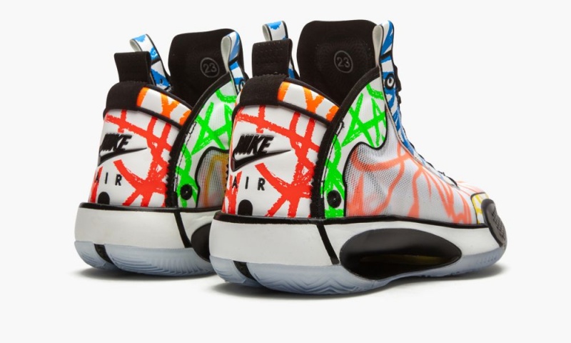 Nike Air Jordan XXXIV 'Zion Williamson-Coloring Book' Miesten Kengät Valkoinen Mustat Monivärinen | 372HJRLVD