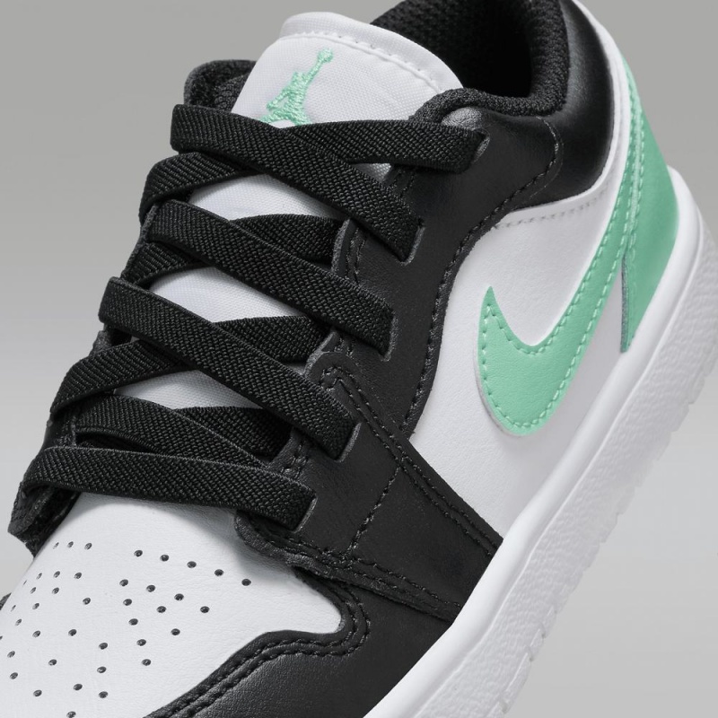 Nike Jordan 1 Low Alt Lasten Kengät Mustat Valkoinen Vihreä | 678YWLVZI