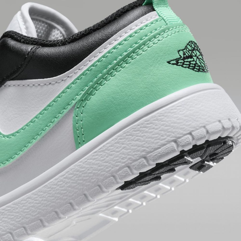 Nike Jordan 1 Low Alt Lasten Kengät Mustat Valkoinen Vihreä | 678YWLVZI