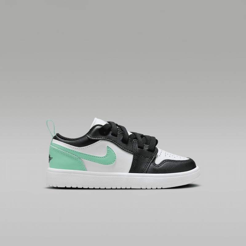 Nike Jordan 1 Low Alt Lasten Kengät Mustat Valkoinen Vihreä | 678YWLVZI