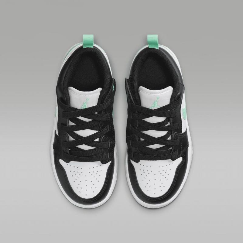 Nike Jordan 1 Low Alt Lasten Kengät Mustat Valkoinen Vihreä | 678YWLVZI