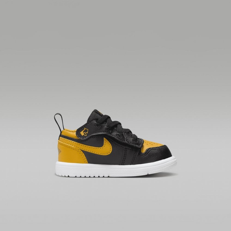 Nike Jordan 1 Low Alt Lasten Kengät Mustat Keltainen | 312ROJSNT