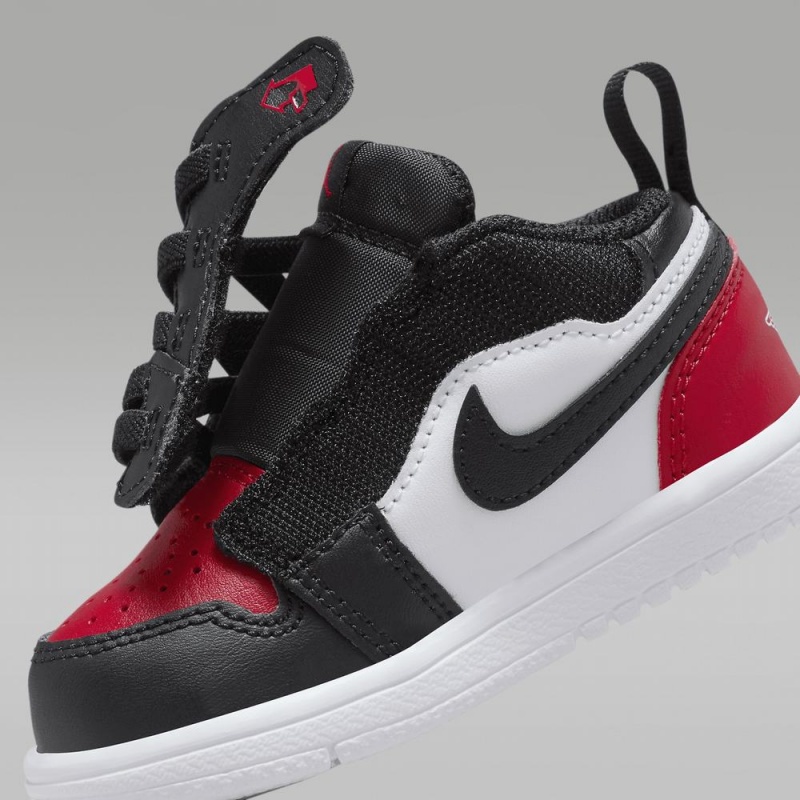 Nike Jordan 1 Low Alt Lasten Kengät Mustat Valkoinen Punainen | 608BTUWAE