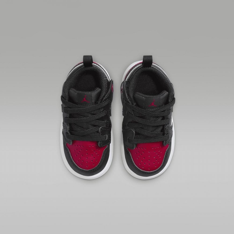 Nike Jordan 1 Low Alt Lasten Kengät Mustat Valkoinen Punainen | 608BTUWAE