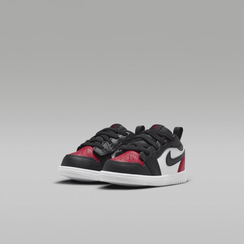 Nike Jordan 1 Low Alt Lasten Kengät Mustat Valkoinen Punainen | 608BTUWAE